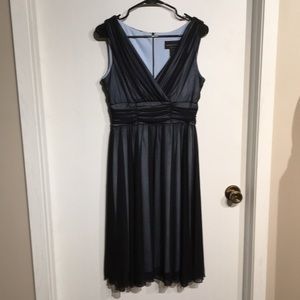 Connected apparel black chiffon dress